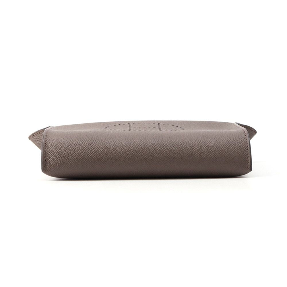 Hermes Shoulder Bag Vidopoche Etain Silver Epsom — view 3