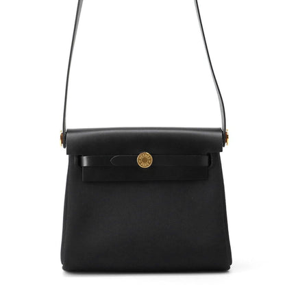 Hermes Shoulder Bag Herbag Zip Mini Black Gold Toilet Ash Vache Hunter