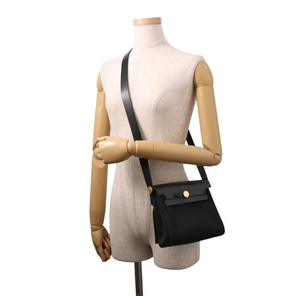 Hermes Shoulder Bag Herbag Zip Mini Black Gold Toilet Ash Vache Hunter — view 4