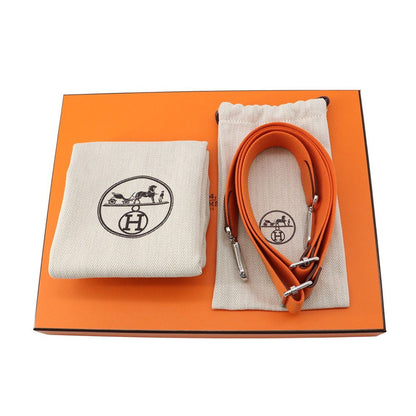 Hermes Shoulder Bag Evelyne 3 23 Orange Silver Taurillon Clemence — view 6