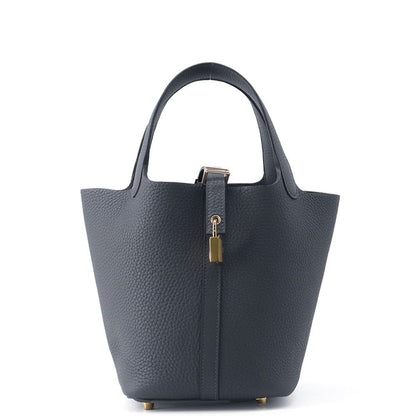Hermes Handbag Picotin Lock PM Grimisty Champagne Gold Taurillon Clemence