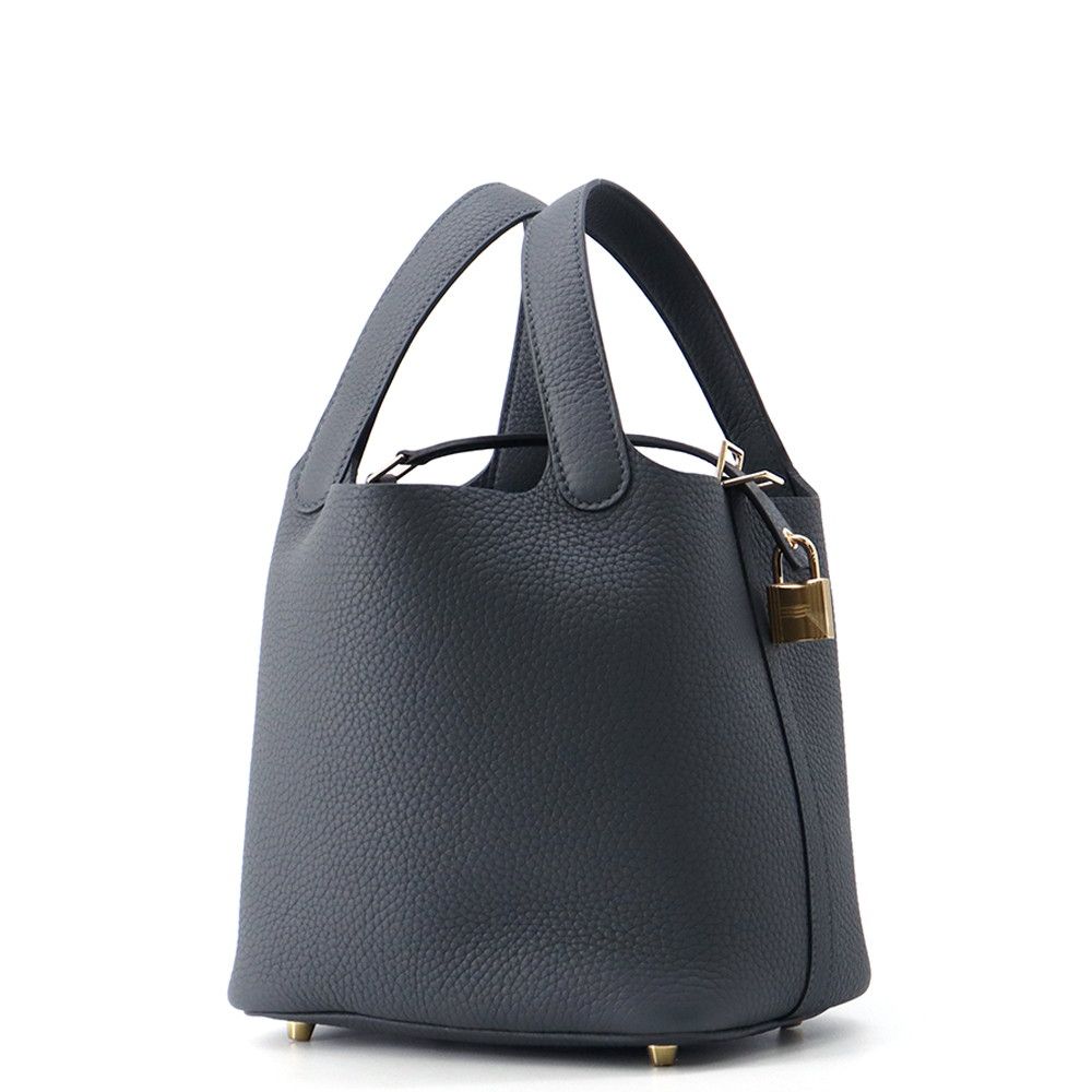 Hermes Handbag Picotin Lock PM Grimisty Champagne Gold Taurillon Clemence — view 2