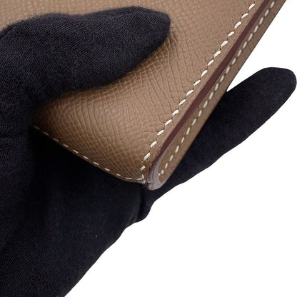 Hermes Clutch Sac a Depeche 24 Etoupe Silver Epsom — view 6