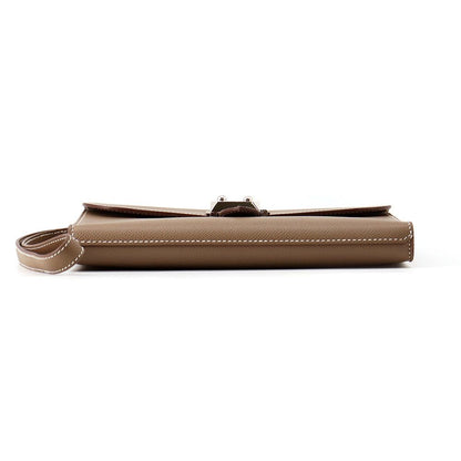 Hermes Clutch Sac a Depeche 24 Etoupe Silver Epsom — view 3