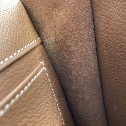 Hermes Clutch Sac a Depeche 24 Etoupe Silver Epsom — view 9