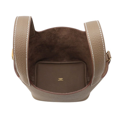 Hermes Handbag Picotin Lock PM Etoupe Gold Taurillon Clemence — view 5