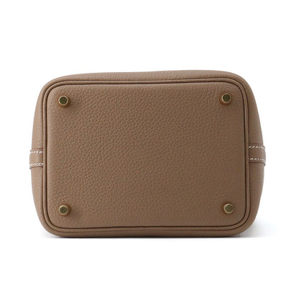 Hermes Handbag Picotin Lock PM Etoupe Gold Taurillon Clemence — view 3