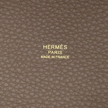 Hermes Handbag Picotin Lock PM Etoupe Gold Taurillon Clemence — view 6