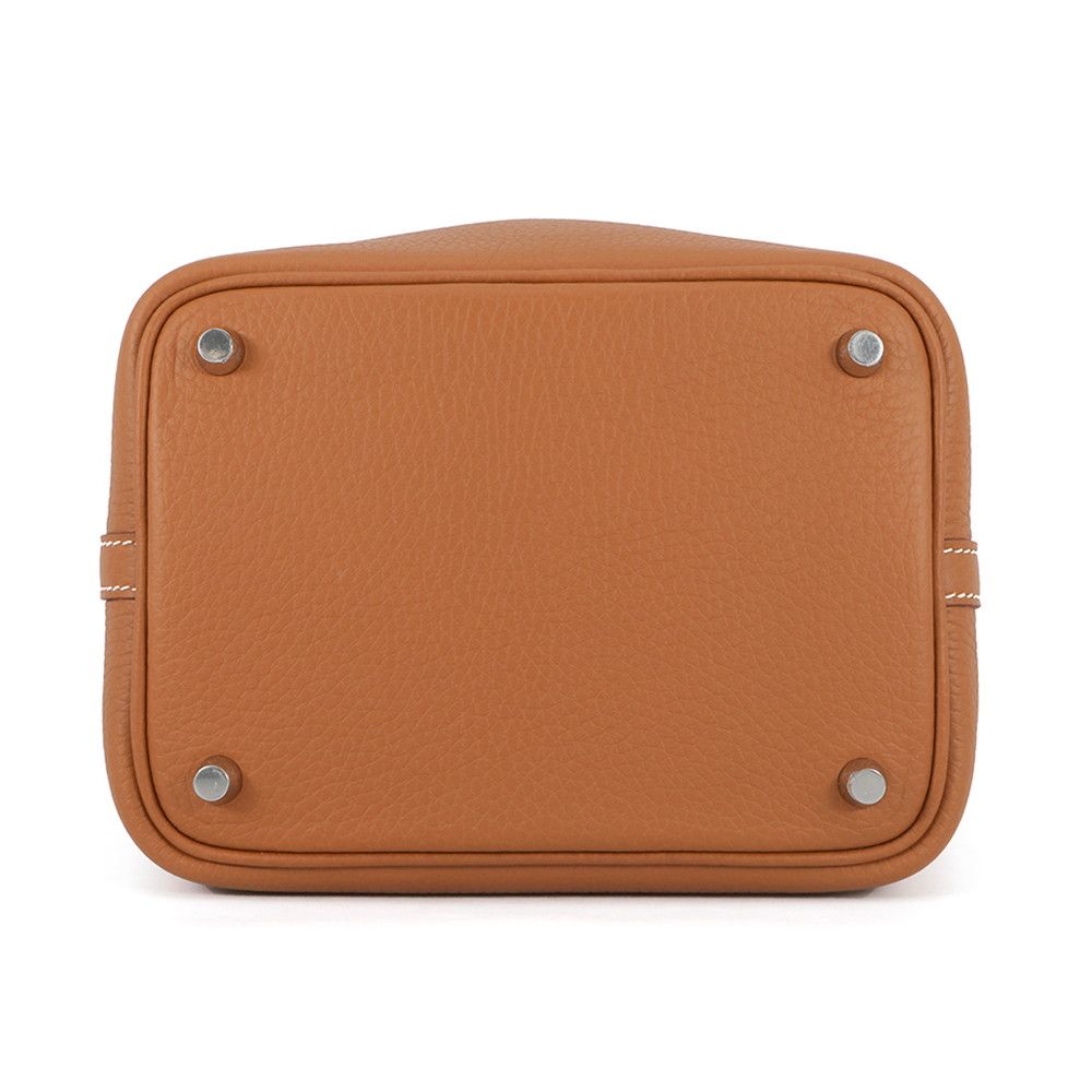 Hermes Handbag Picotin Lock PM Gold Silver Taurillon Clemence Tote — view 3