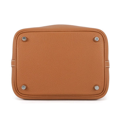 Hermes Handbag Picotin Lock PM Gold Silver Taurillon Clemence Tote — view 3