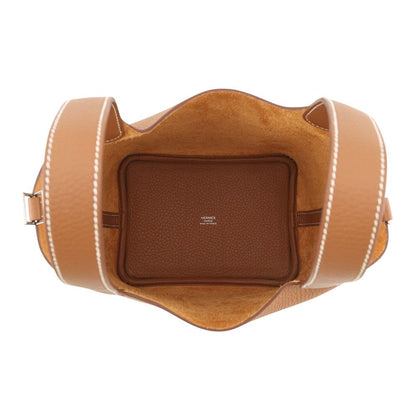 Hermes Handbag Picotin Lock PM Gold Silver Taurillon Clemence Tote — view 5
