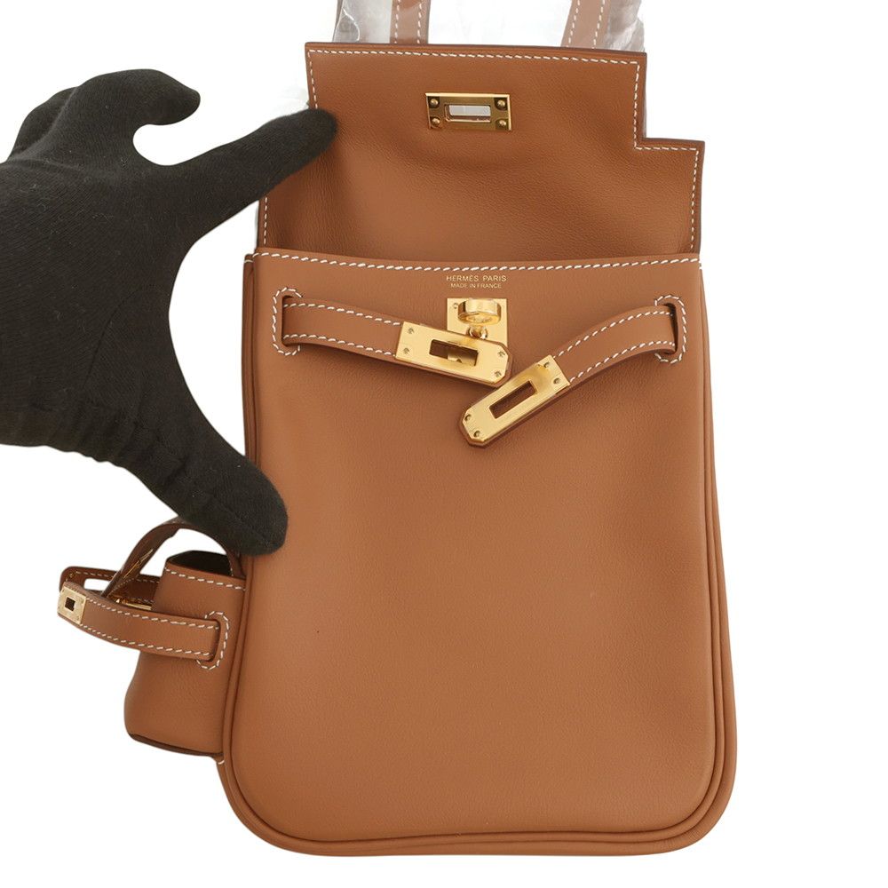 Hermes Backpack Kelly Jump Gold Swift — view 6