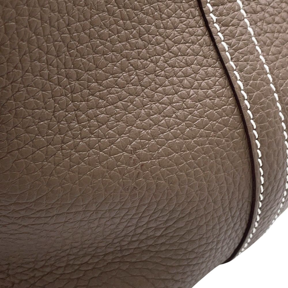 Hermes Handbag Picotin Lock MM Etoupe Gold Taurillon Clemence Tote — view 7