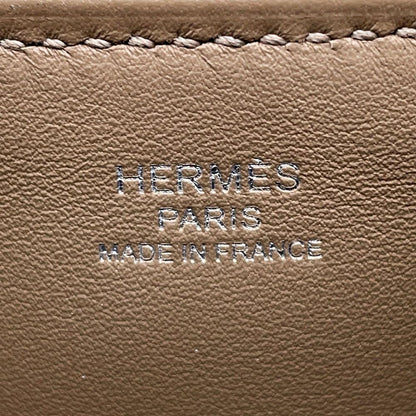 Hermes Lindy Mini Etoupe Grizzly Silver Swift 2-Way Shoulder Bag — view 6