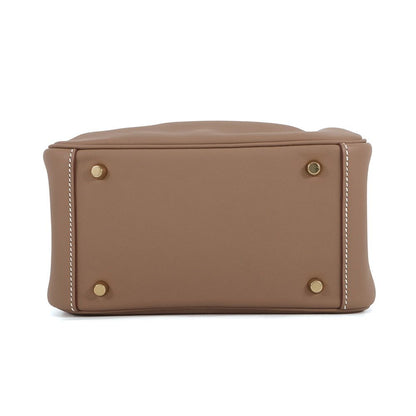 Hermes Lindy Mini Etoupe Gold Swift 2-Way Shoulder Bag — view 3