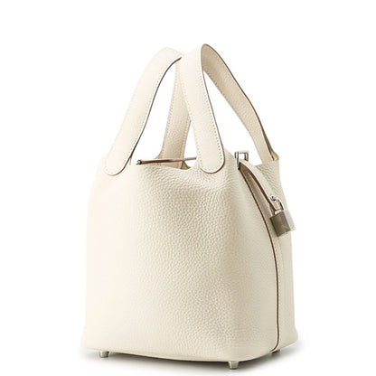 Hermes Handbag Picotin Lock PM Cles Silver Taurillon Clemence — view 2