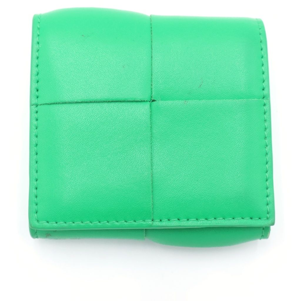 Bottega Veneta Intrecciato Coin Case Bifold Wallet Green