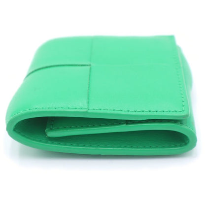 Bottega Veneta Intrecciato Coin Case Bifold Wallet Green — view 3