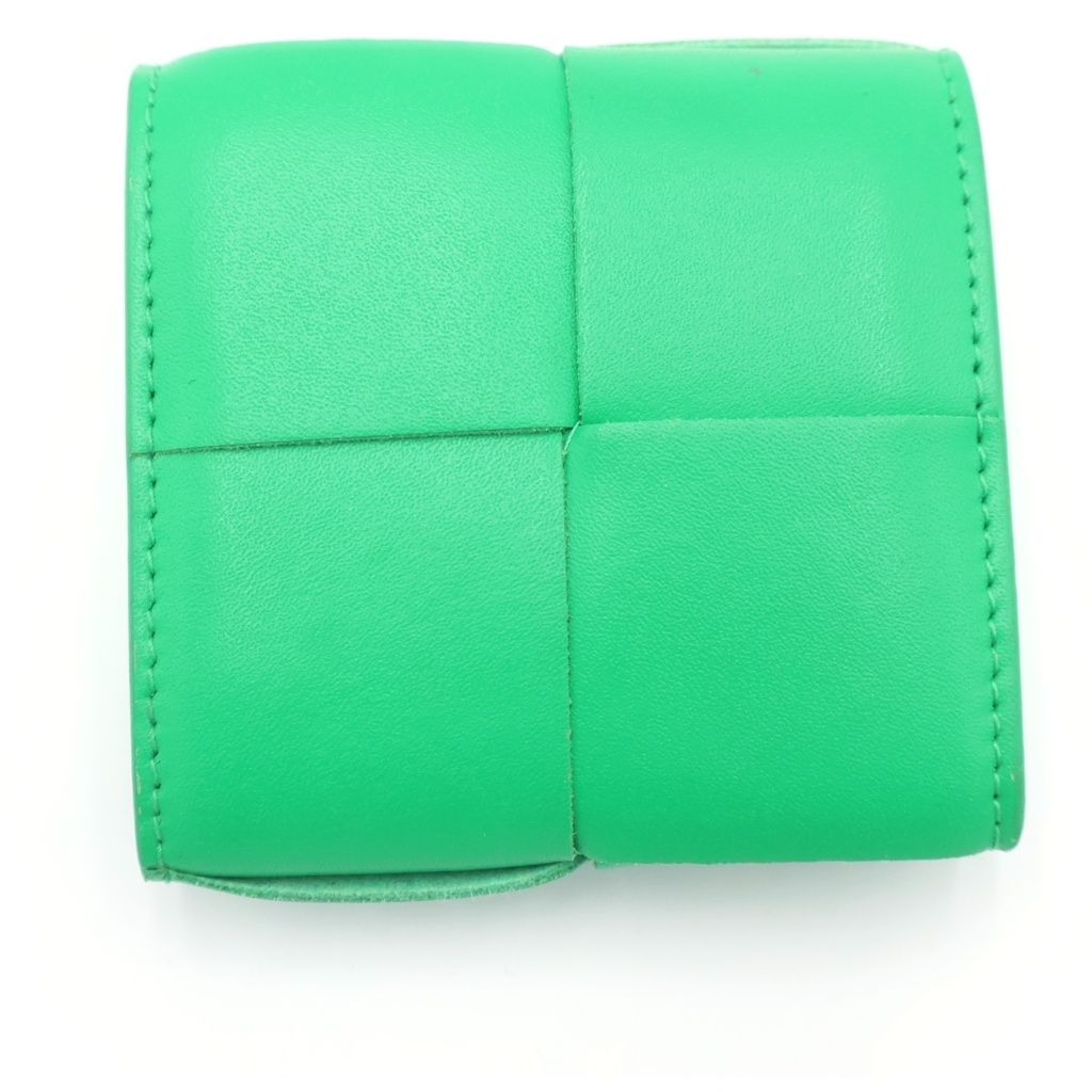 Bottega Veneta Intrecciato Coin Case Bifold Wallet Green — view 2