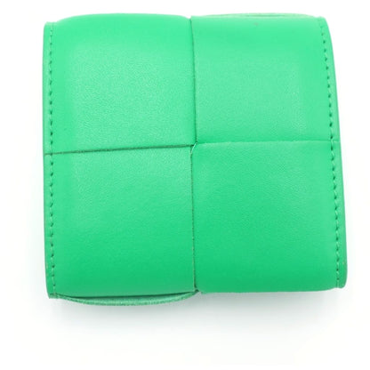 Bottega Veneta Intrecciato Coin Case Bifold Wallet Green — view 2