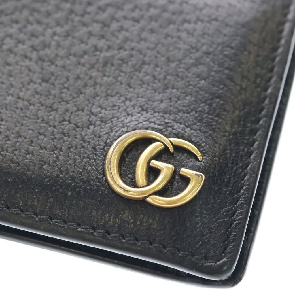 Gucci GG Marmont Leather Compact Wallet Bifold Black — view 5
