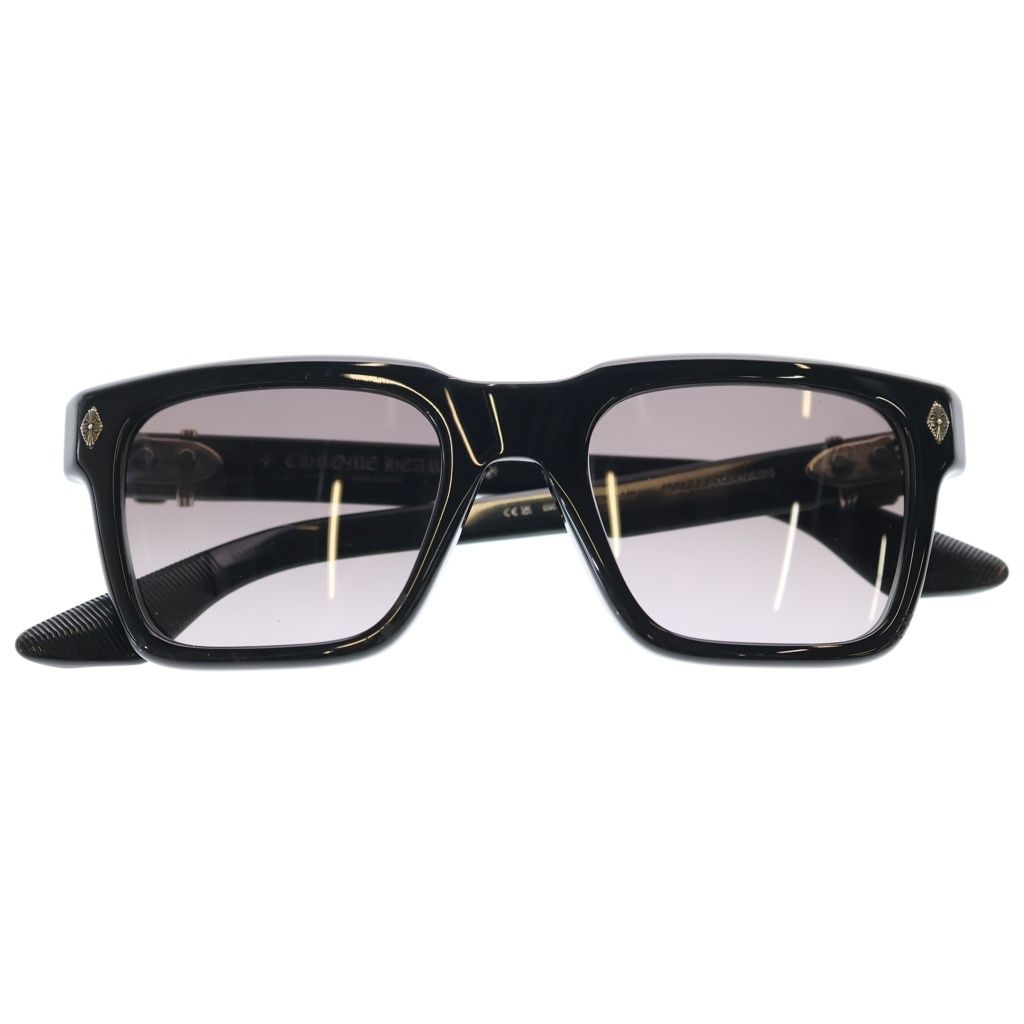 Chrome Hearts Halllamanass Side Horse Shoe Cross Ball Sunglasses Black Eyewear