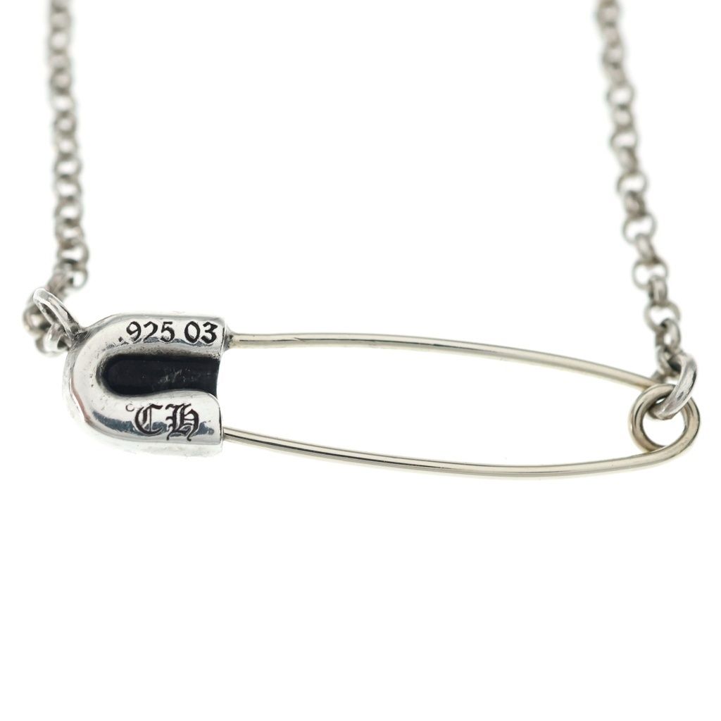 Chrome Hearts Safety Pin Roll Chain Silver Necklace — view 5
