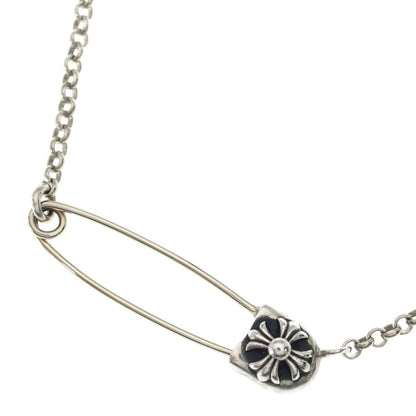 Chrome Hearts Safety Pin Roll Chain Silver Necklace