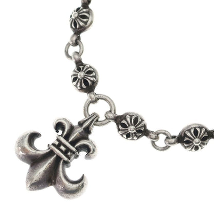 Chrome Hearts 1 Crsbl Chn Sml BS Fluer Cross Ball Chain BS CH Necklace Silver