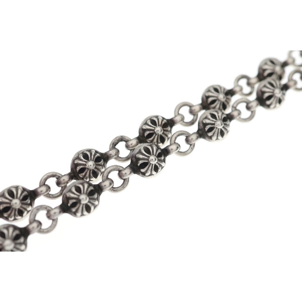Chrome Hearts 1 Crsbl Chn Sml BS Fluer Cross Ball Chain BS CH Necklace Silver — view 6