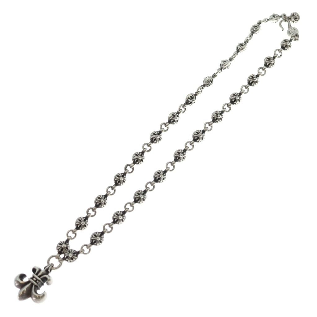 Chrome Hearts 1 Crsbl Chn Sml BS Fluer Cross Ball Chain BS CH Necklace Silver — view 2
