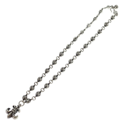 Chrome Hearts 1 Crsbl Chn Sml BS Fluer Cross Ball Chain BS CH Necklace Silver — view 2