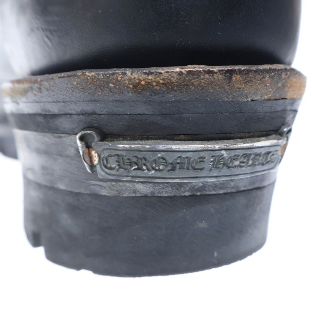 Chrome Hearts Wesco Highliner Leather Bra Dress Up Boots Black 10 — view 6