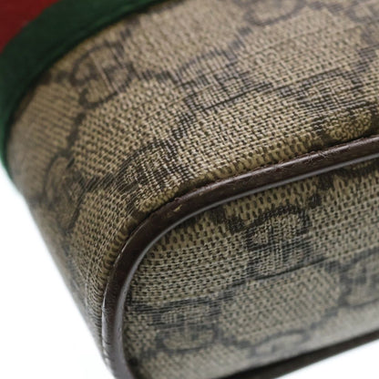 Gucci GG Supreme Ophidia Shoulder Bag Brown Leather — view 6