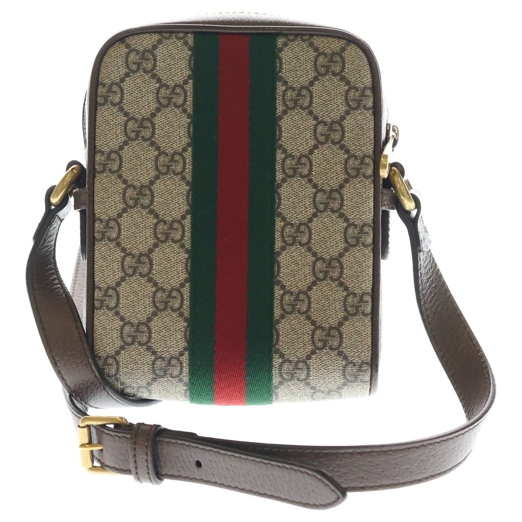 Gucci GG Supreme Ophidia Shoulder Bag Brown Leather — view 2