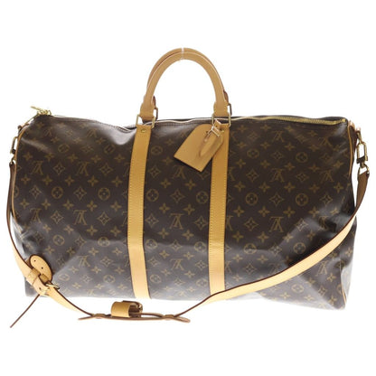 Louis Vuitton Monogram Keepall Bandouliere 50 Boston Bag Brown Leather — view 2
