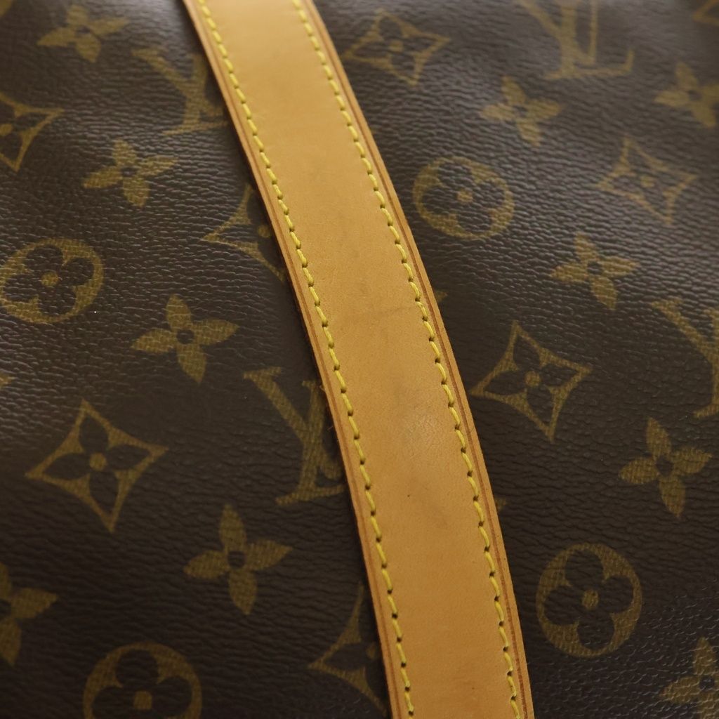Louis Vuitton Monogram Keepall Bandouliere 50 Boston Bag Brown Leather — view 6