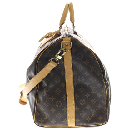 Louis Vuitton Monogram Keepall Bandouliere 50 Boston Bag Brown Leather — view 3