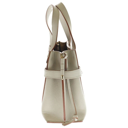 Loewe Gate Top Handle 2-Way Shoulder Bag Ivory Brown Leather Gold — view 3