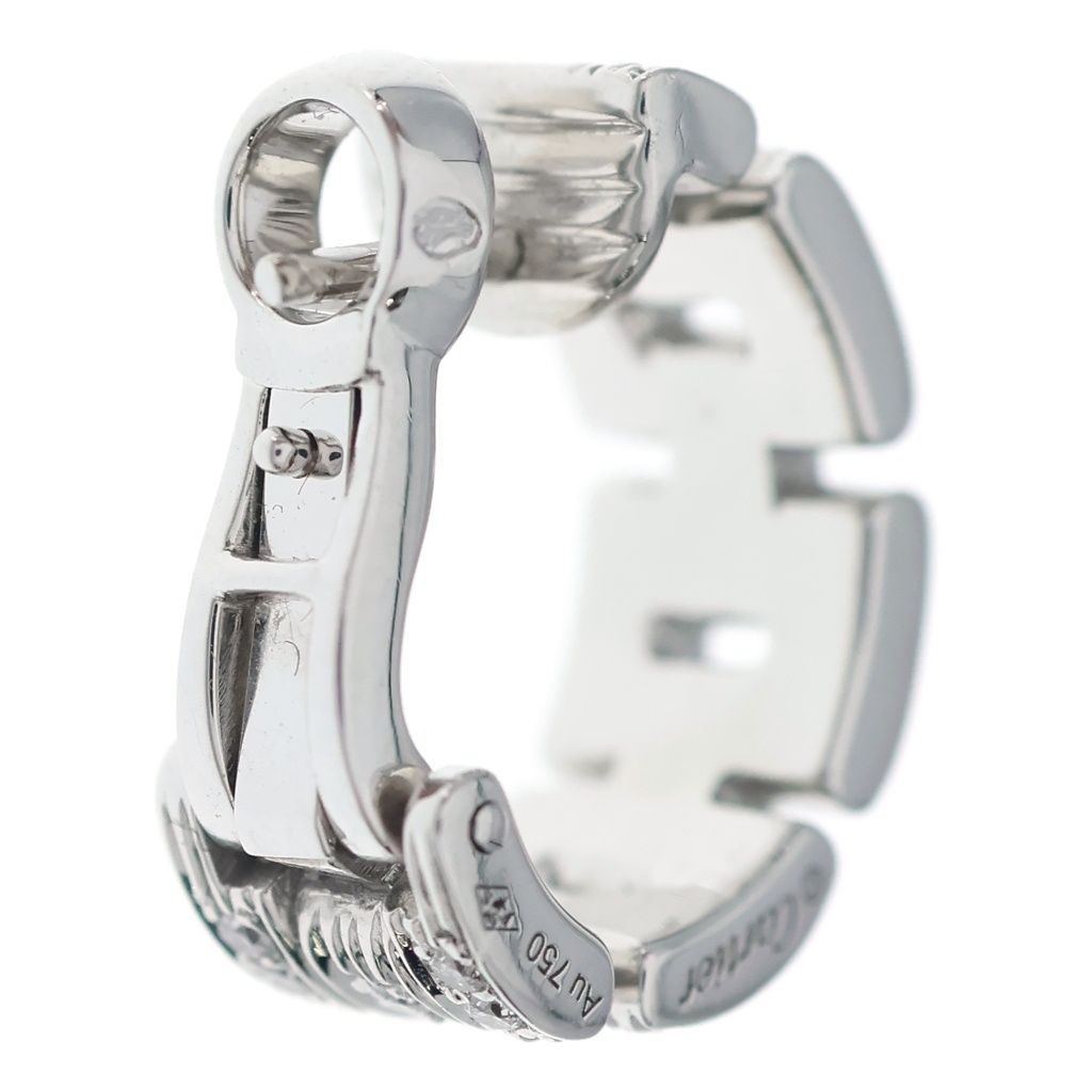 Cartier Maillon Panthere Earrings Triple Pave Diamond White Gold 18k — view 2