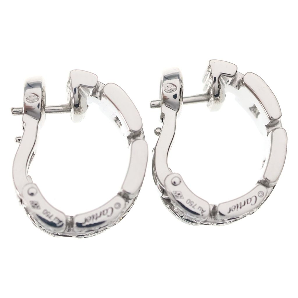Cartier Maillon Panthere Earrings Triple Pave Diamond White Gold 18k — view 4