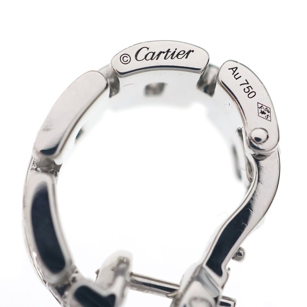 Cartier Maillon Panthere Earrings Triple Pave Diamond White Gold 18k — view 5