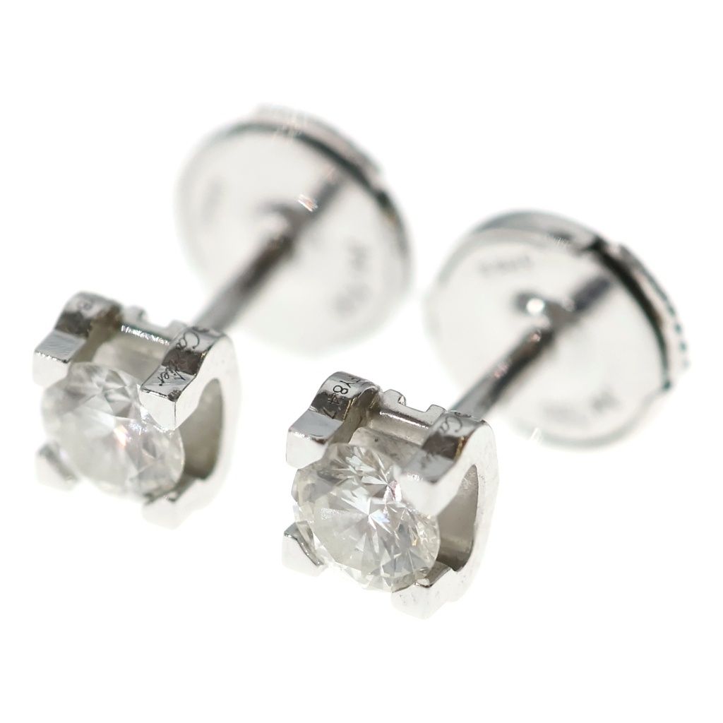 Cartier 18k C de Cartier Earrings White Gold