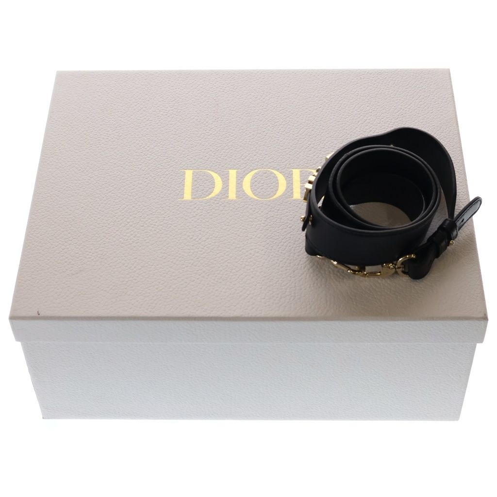 Dior Lady My 2-Way Mini Shoulder Bag Black Leather Gold — view 7
