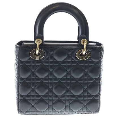 Dior Lady My 2-Way Mini Shoulder Bag Black Leather Gold — view 2