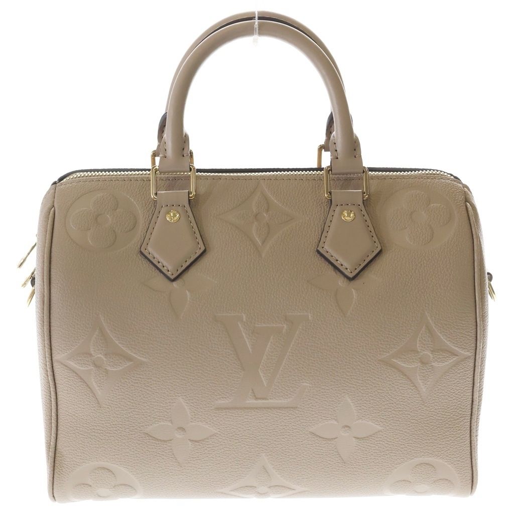 Louis Vuitton Speedy Bandouliere 25 Monogram Empreinte Leather Handbag Gold