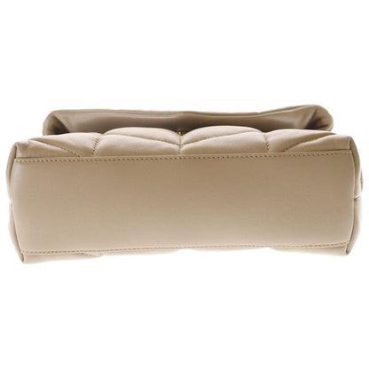 Saint Laurent Paris Lou Puffer Toy Quilted Chain Shoulder Bag Beige Lambskin — view 4
