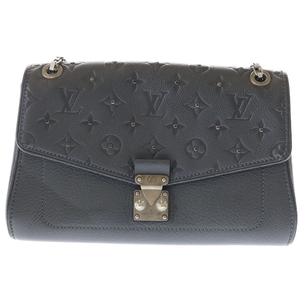 Louis Vuitton Monogram Empreinte Saint Germain PM Shoulder Bag Chain Dark Gray