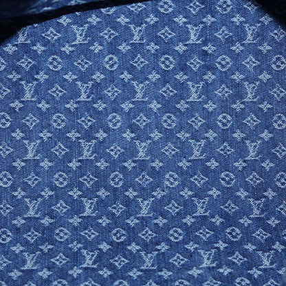 Louis Vuitton Monogram Denim Keepall Bandouliere 45 Boston Bag Gold Indigo — view 5