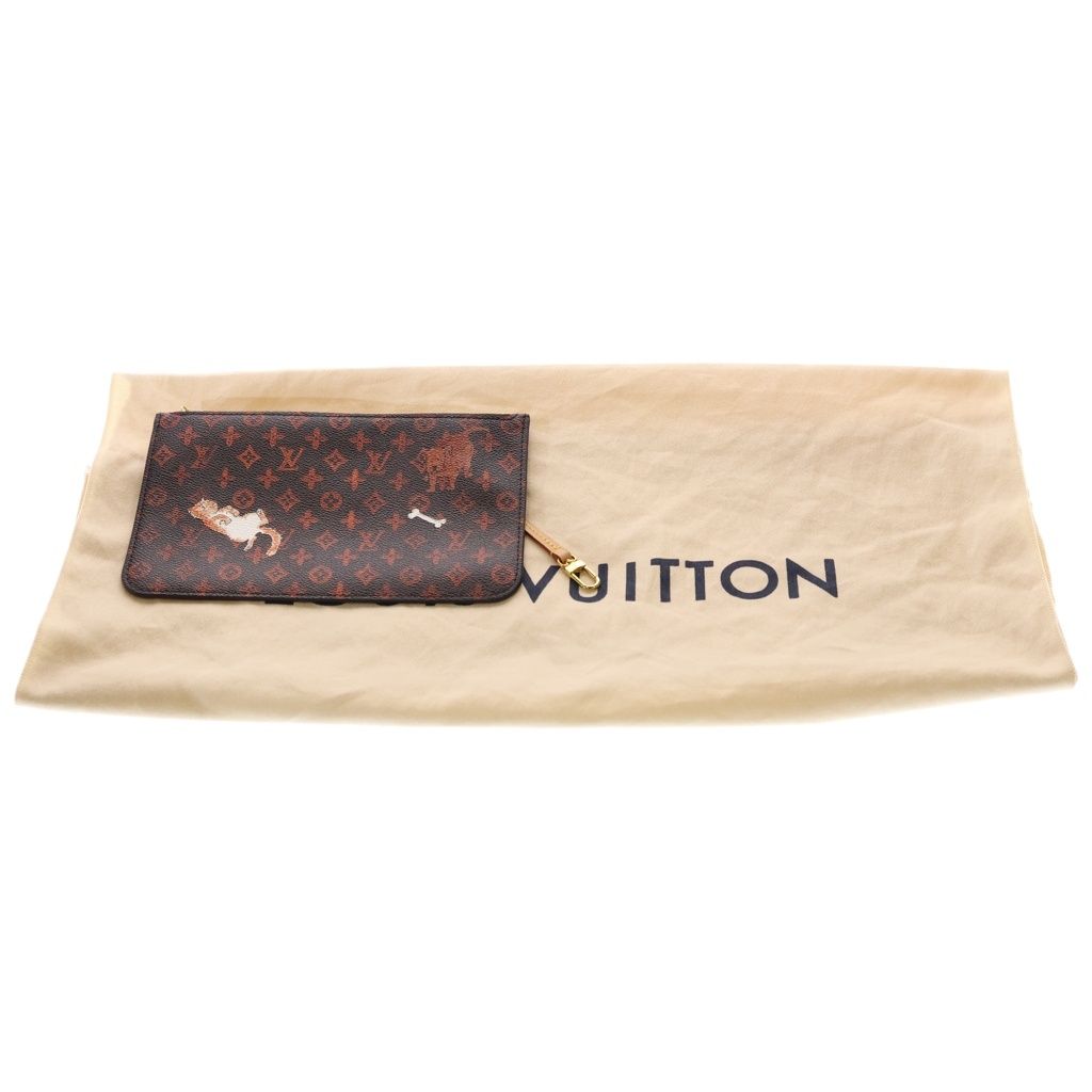 Louis Vuitton Catgram Neverfull MM Transformed Monogram Leather Hand Tote Gold — view 6